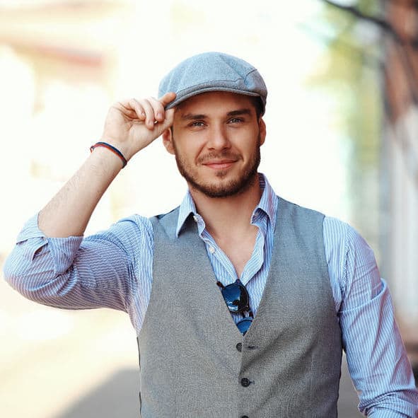 50162643 – portrait of trendy young man in the city